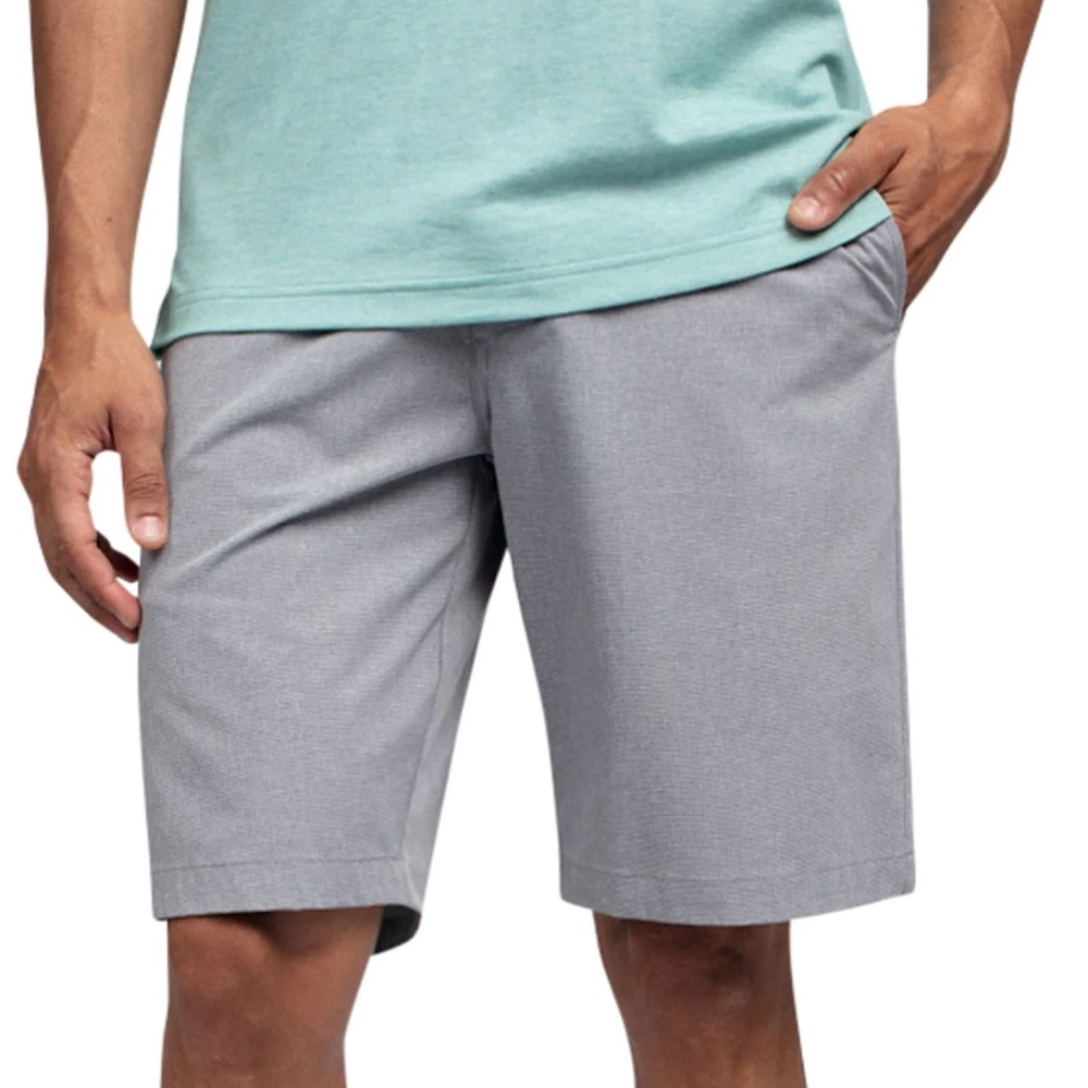 Travis Mathew Beck Hybrid Active Wicking Golf Shorts Heathered‎ Sky Blue Size 38